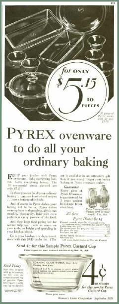 1928 Ad: Corning PYREX