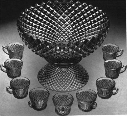 English Hobnail punch set