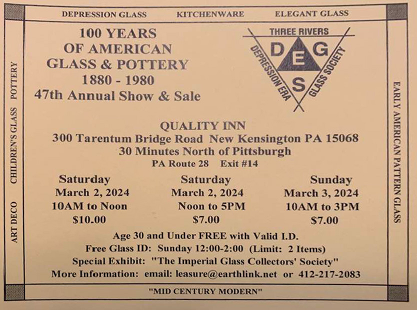 NDGA Glass Show Calendar